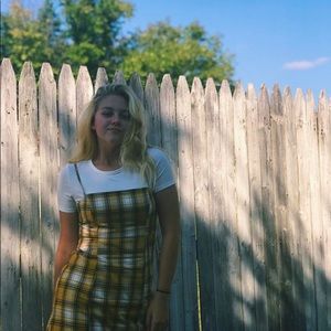 Yellow Plaid Dress